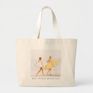 Grand Tote Bag Best Friends Before and After Kids Photo