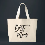 Grand Tote Bag Best Mom Trendy Lettering<br><div class="desc">Perfect for Mom. Visit the shop to see more!</div>