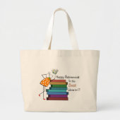 Grand Tote Bag Bibliothécaire à la retraite (Devant)