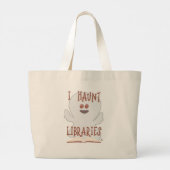 Grand Tote Bag Bibliothèques Haunt Funny Bookish Ghost Art (Dos)