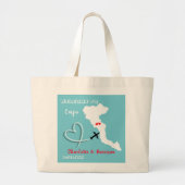 Grand Tote Bag Bienvenue À Corfou Destination Mariage (Devant)