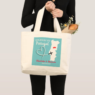 Grand Tote Bag Bienvenue Au Portugal Destination Mariage