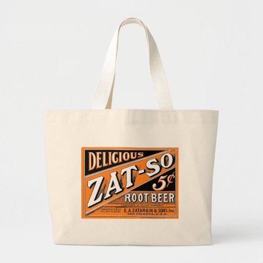 Grand Tote Bag Bière racine Zat-So 5¢ (Devant)