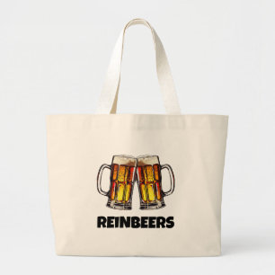 Grand Tote Bag Bières Noël Reinbeers