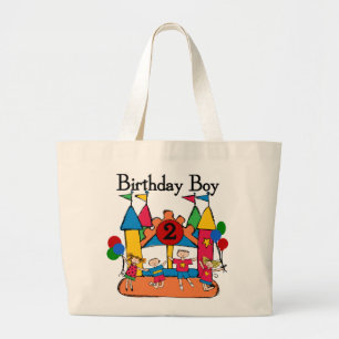 Grand Tote Bag Big Bounce Boy 2nd Birthday Tshirts et cadeaux