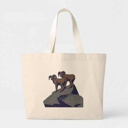 Grand Tote Bag Bighorn Sheep American West Wildlife (Devant)