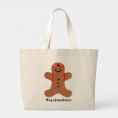 Grand Tote Bag Biscuit Ninjabreadman (biscuit) (Dos)