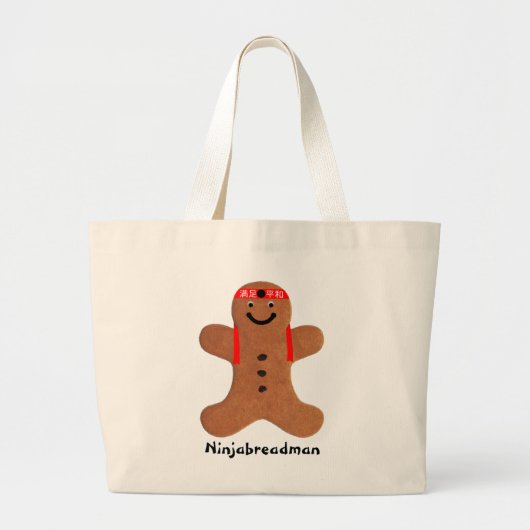 Grand Tote Bag Biscuit Ninjabreadman (biscuit) (Devant)