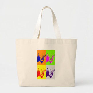 Grand Tote Bag Bison de Buffalo Art Pop de 4 couleurs
