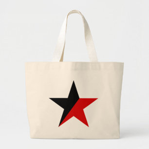 Grand Tote Bag Black and Red Star Anarcho-Syndicalism Anarchism