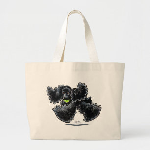 Grand Tote Bag Black Cocker Spaniel Play