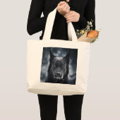 Grand Tote Bag Black German Shepherd (Devant (produit))