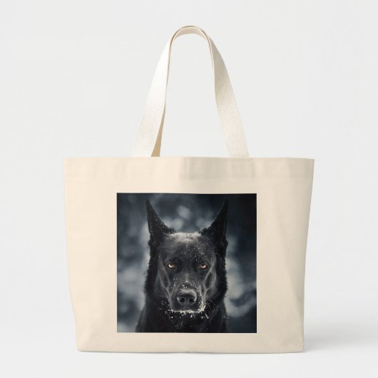 Grand Tote Bag Black German Shepherd (Devant)