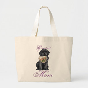 Grand Tote Bag Black Lab Heart Maman