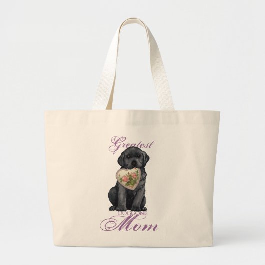 Grand Tote Bag Black Lab Heart Maman (Devant)