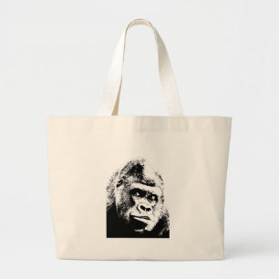 Grand Tote Bag Black White Pop Art Gorilla