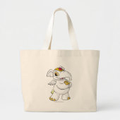 Grand Tote Bag Blanc d'Elephante (Devant)