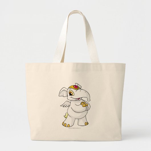 Grand Tote Bag Blanc d'Elephante (Devant)