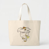 Grand Tote Bag Blanc d'Elephante (Devant)