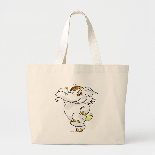 Grand Tote Bag Blanc d'Elephante (Devant)