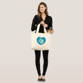 Grand Tote Bag Bleu (Devant (modèle))