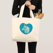 Grand Tote Bag Bleu (Devant (produit))