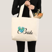 Grand Tote Bag Bleu de bascule électronique de jeune mariée de (Devant (produit))