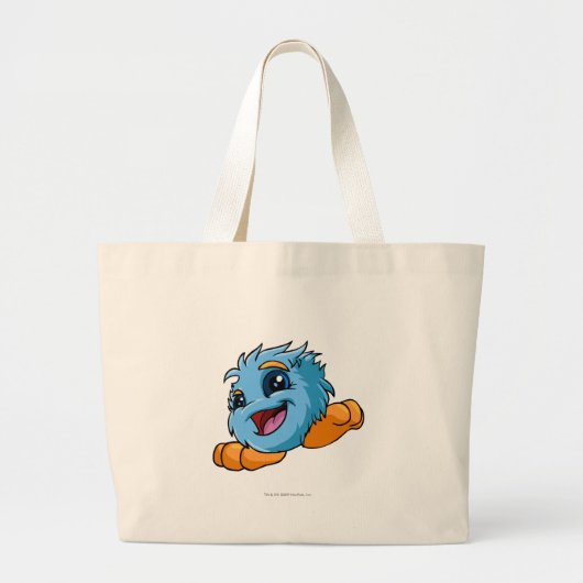 Grand Tote Bag Bleu de JubJub (Devant)