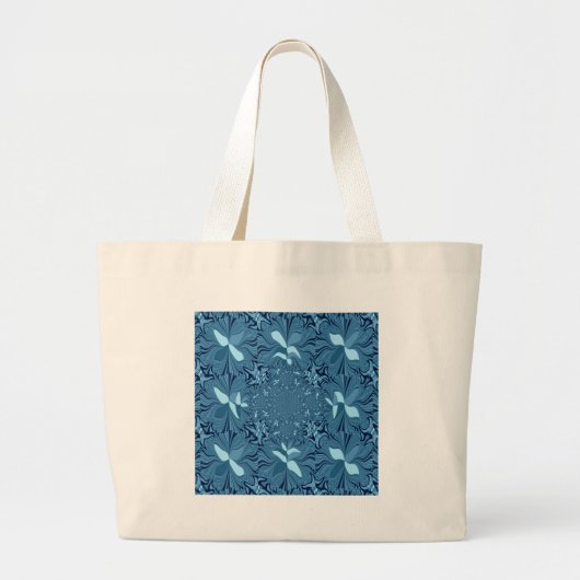 Grand Tote Bag Bleu Iridescendant. (Devant)