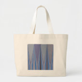 Grand Tote Bag Bleu, violet, gris Chevron Art Imprimer (Devant)