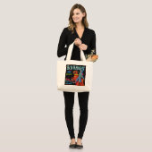 Grand Tote Bag Blu Knight Fruit Étiquette (Devant (modèle))