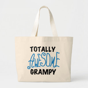 Grand Tote Bag Blue Totalement génial Tshirts et cadeaux Grampy