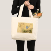 Grand Tote Bag Bluebird sur le devis de Branch et Victor Hugo (Devant (produit))