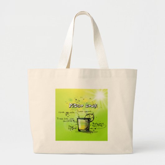 Grand Tote Bag Boire Cocktail Recette (Devant)