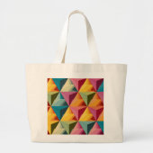 Grand Tote Bag Bold Geometric Triangle Pattern  (Devant)