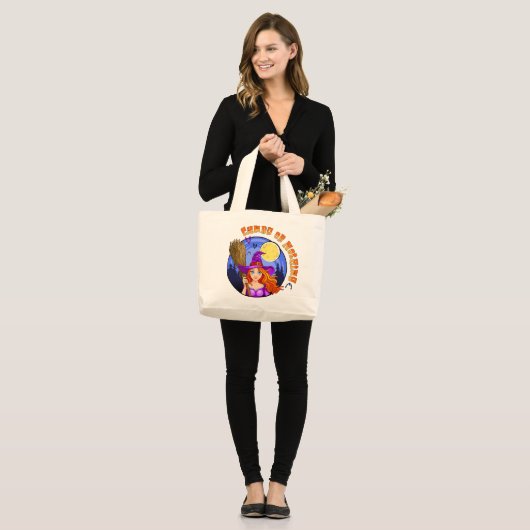 Grand Tote Bag Bonbons ou rien (Devant (modèle))