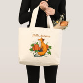 Grand Tote Bag Bonjour automne (Devant (produit))