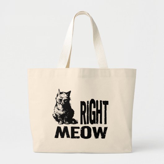 Grand Tote Bag BONJOUR ! Drôle Mal Kitty (Devant)