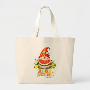 Grand Tote Bag Bonjour Gnome Été