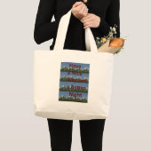 Grand Tote Bag Bonne journée et meilleur art nocturne (Devant (produit))