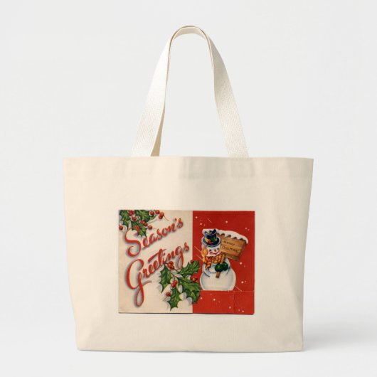 Grand Tote Bag Bonnes Fêtes (Devant)