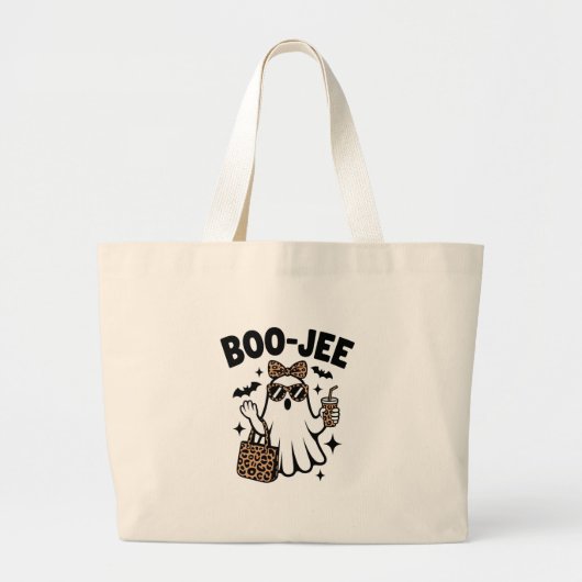 Grand Tote Bag BOO-JEE Ghost – Stylish Halloween Diva Design (Devant)