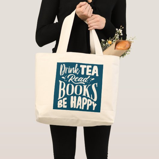 Grand Tote Bag Book Lover Librarian Bookworm Reading Club (Devant (produit))