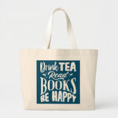 Grand Tote Bag Book Lover Librarian Bookworm Reading Club (Devant)