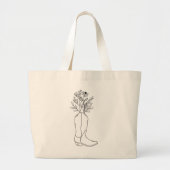 Grand Tote Bag Boot Fleur sauvage occidental (Devant)