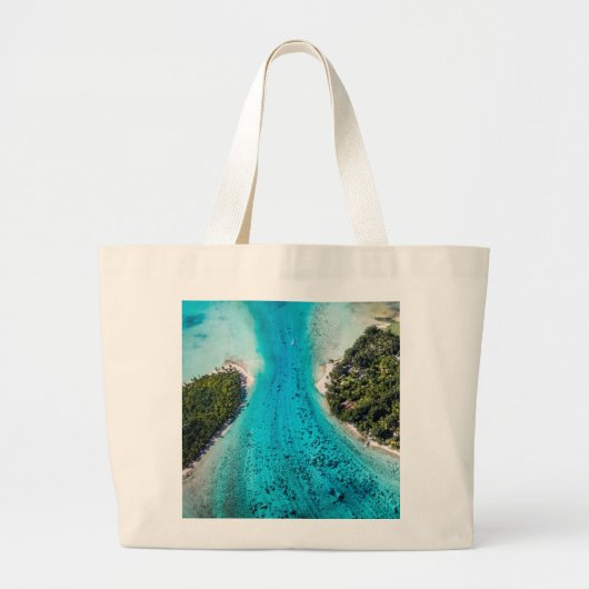 Grand Tote Bag Bora Bora - Pathway To The Ocean (Devant)