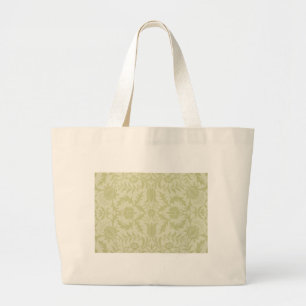 Grand Tote Bag Borage vert tendre vintage damassé de William Morr