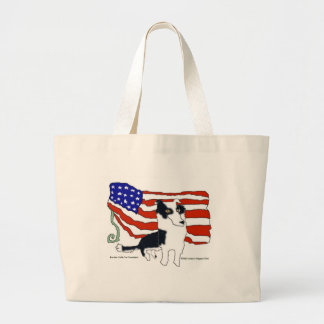 Grand Tote Bag Border collie pour le président