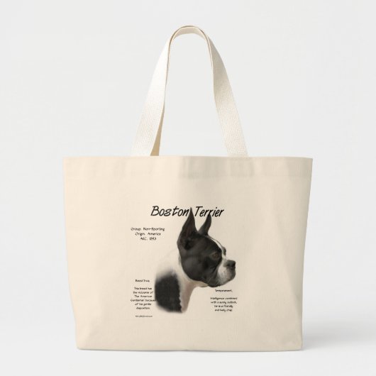 Grand Tote Bag Boston Terrier rencontre la race (Devant)