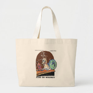Grand Tote Bag Bouchon De Whiskey Drôle Cadeaux D'Escargot Et Tee
